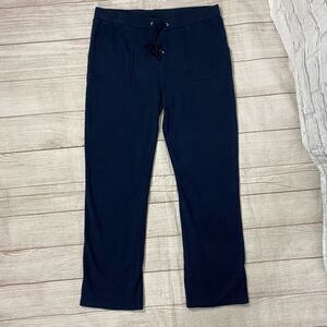 GW women XL cotton blend pull on sweatpants navy blue